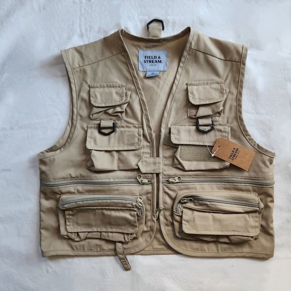 NEW Field & Stream Youth Fly Fishing Vest Hiking Vest Size XL Kid's Camping Plen - Picture 1 of 3